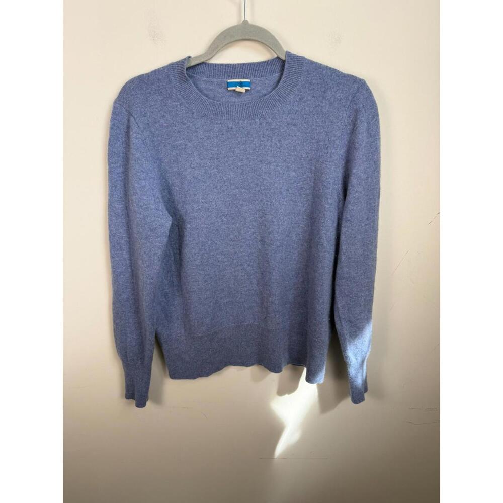 J Crew Sweater Mens Medium Light Blue 100% Cashmere Crewneck Soft Knit Pullover